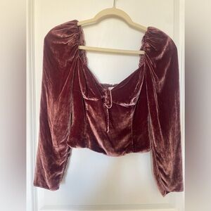 Wilfred Novella Velvet Blouse size 0